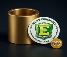 High-performance bronze bushing with EcoBronze seal, manufactured in the USA.